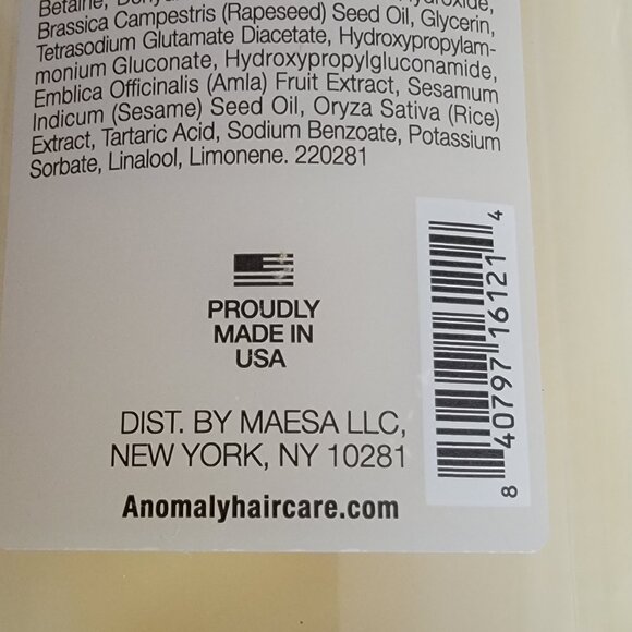 Anomaly Hydrating Shampoo Rice Water Amla Oil 11 fl oz 325ml - Picture 9 of 11